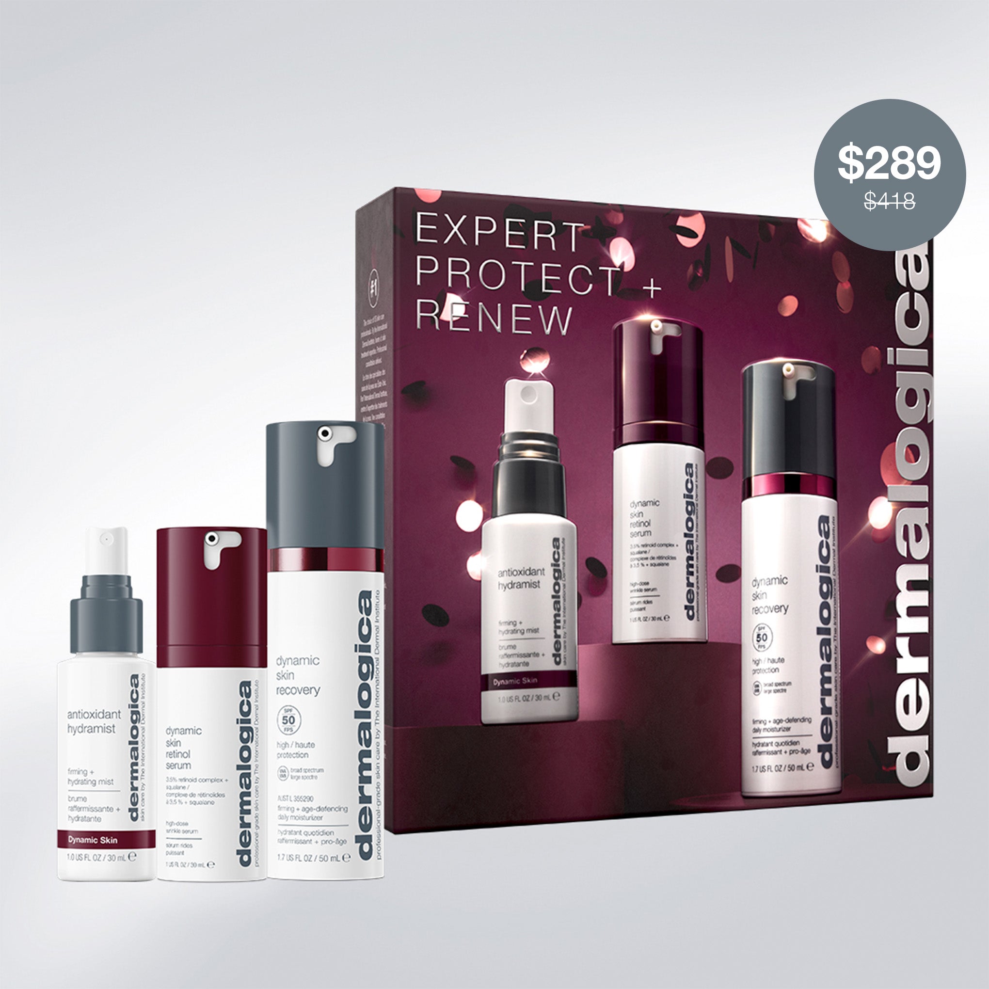 expert protect + renew (2 full-sizes + 1 travel size)