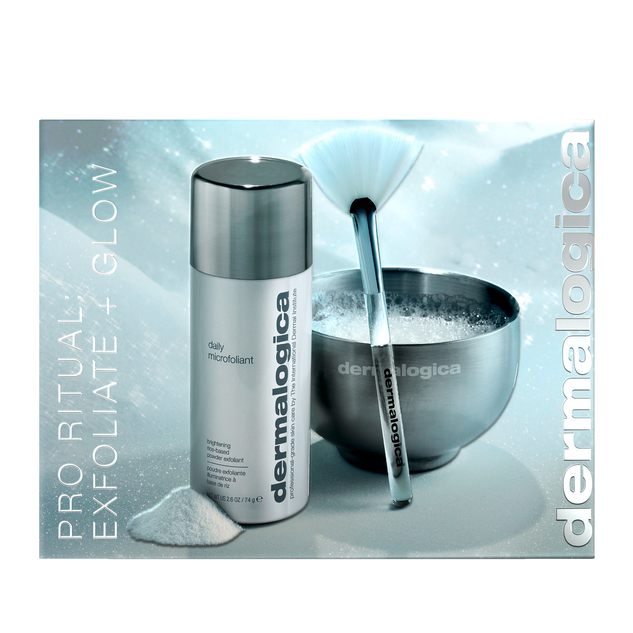 pro ritual: exfoliate + glow (1 full size + 2 skincare tools)